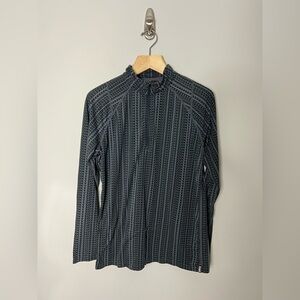 SAXX Men’s Quarter Zip Merino Wool Viewfinder Pullover HAVE A NICE DAY Print 140